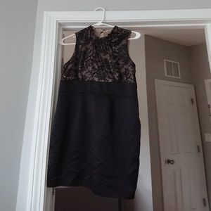 Cocktail Dress with Lace in Black & Gold